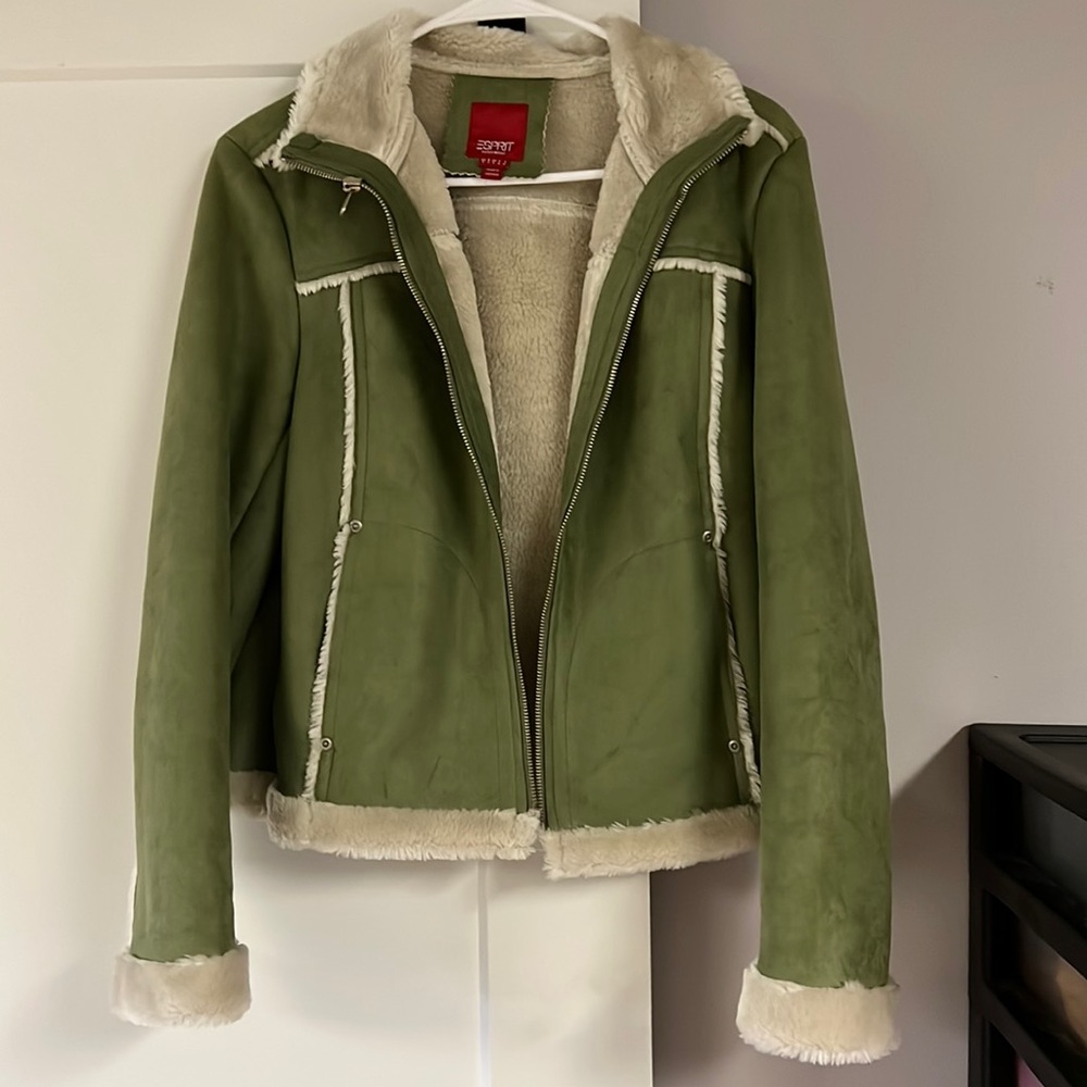 Nice green fur jacket size small